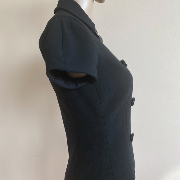 Worth Petites 2 Black Wool Stretch Short Sleeve - Picture 6 of 8